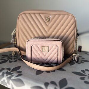 Victoria's Secret Purse and Wallet V-Quilt Combo